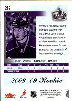 2008-09 Ultra #212 Teddy Purcell Back