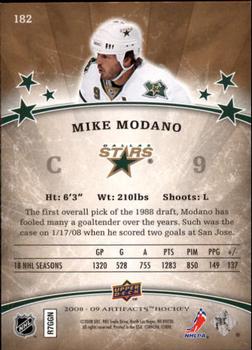 2008-09 Upper Deck Artifacts #182 Mike Modano Back