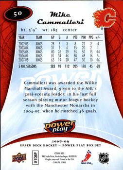 2008-09 Upper Deck Power Play Box Set #50 Mike Cammalleri Back