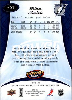 2008-09 Upper Deck Power Play Box Set #267 Mike Smith Back