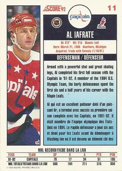 1992-93 Score Canadian #11 Al Iafrate Back