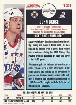 1992-93 Score Canadian #121 John Druce Back