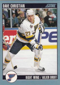 1992-93 Score Canadian #198 Dave Christian Front