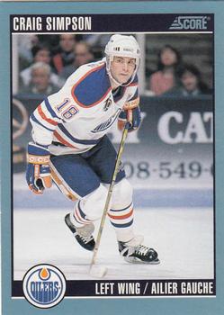 1992-93 Score Canadian #260 Craig Simpson Front