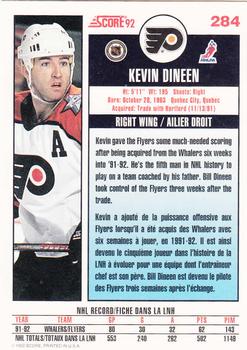 1992-93 Score Canadian #284 Kevin Dineen Back