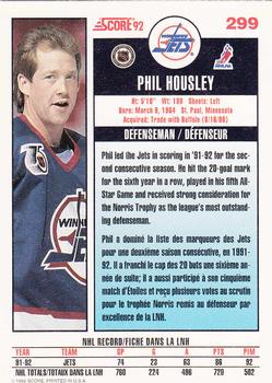 1992-93 Score Canadian #299 Phil Housley Back