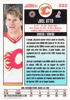 1992-93 Score Canadian #332 Joel Otto Back