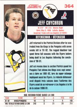 1992-93 Score Canadian #364 Jeff Chychrun Back