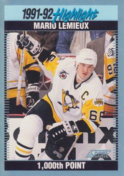 1992-93 Score Canadian #448 Mario Lemieux Front