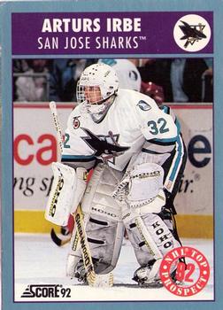 1992-93 Score Canadian #457 Arturs Irbe Front