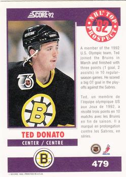 1992-93 Score Canadian #479 Ted Donato Back