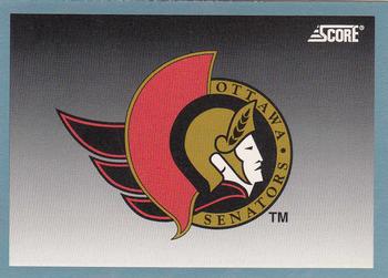 1992-93 Score Canadian #512 Ottawa Senators Logo Front