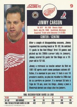 1992-93 Score Canadian #9 Jimmy Carson Back