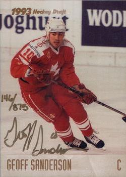 1993 Classic '93 Hockey Draft - Autographs #NNO Geoff Sanderson Front