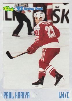 1993 Classic '93 Hockey Draft - Crash Numbered #N2 Paul Kariya Front