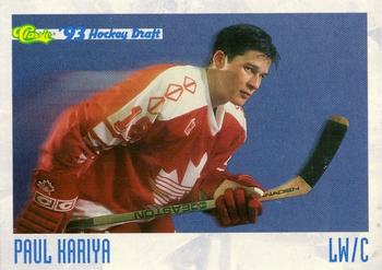 1993 Classic '93 Hockey Draft - Promos #NNO Paul Kariya Front