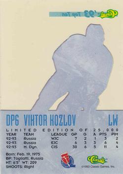 1993 Classic '93 Hockey Draft - Top Ten #DP6 Viktor Kozlov Back