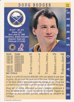 1993-94 Score Canadian #21 Doug Bodger Back