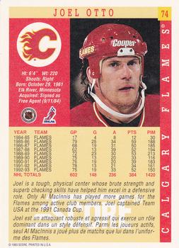 1993-94 Score Canadian #74 Joel Otto Back