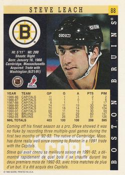 1993-94 Score Canadian #88 Steve Leach Back