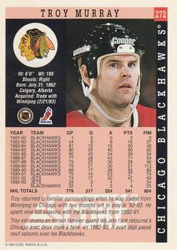 1993-94 Score Canadian #272 Troy Murray Back