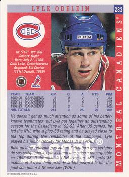 1993-94 Score Canadian #283 Lyle Odelein Back