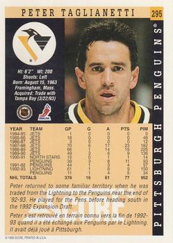 1993-94 Score Canadian #295 Peter Taglianetti Back