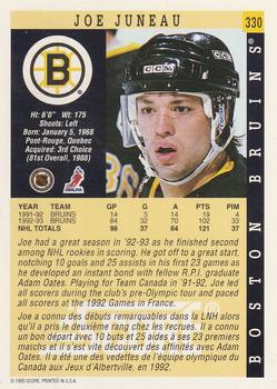 1993-94 Score Canadian #330 Joe Juneau Back