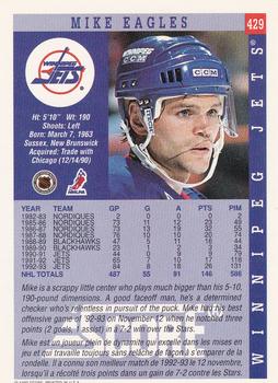1993-94 Score Canadian #429 Mike Eagles Back