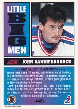 1993-94 Score Canadian #445 John Vanbiesbrouck Back