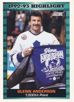 1993-94 Score Canadian #449 Glenn Anderson Front