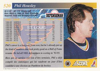 1993-94 Score Canadian #520 Phil Housley Back