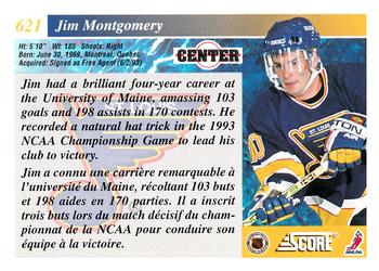 1993-94 Score Canadian #621 Jim Montgomery Back