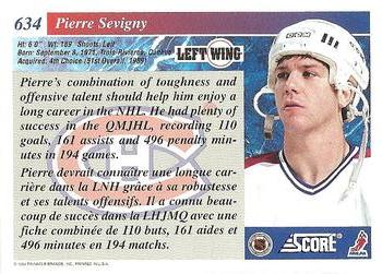 1993-94 Score Canadian #634 Pierre Sevigny Back