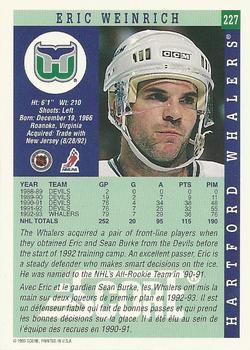 1993-94 Score Canadian #227 Eric Weinrich Back