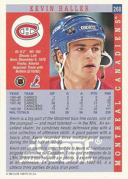 1993-94 Score Canadian #268 Kevin Haller Back