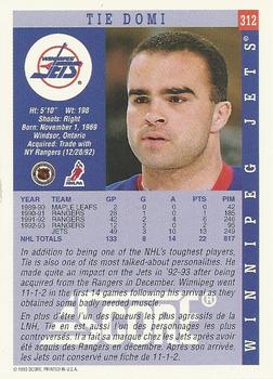 1994-95 Leaf Tie Domi Winnipeg Jets #318