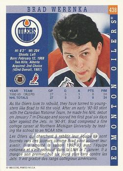 1993-94 Score Canadian #438 Brad Werenka Back