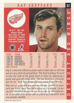 1993-94 Score Canadian #83 Ray Sheppard Back