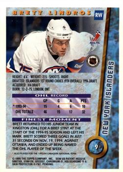 1994-95 Finest - Refractors #9 Brett Lindros Back