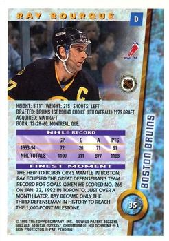 1994-95 Finest - Refractors #35 Ray Bourque Back
