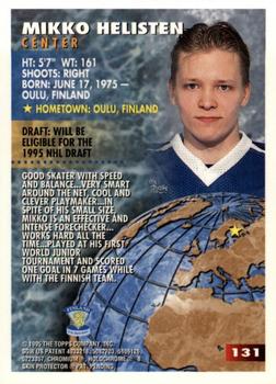 1994-95 Finest - Refractors #131 Mikko Helisten Back