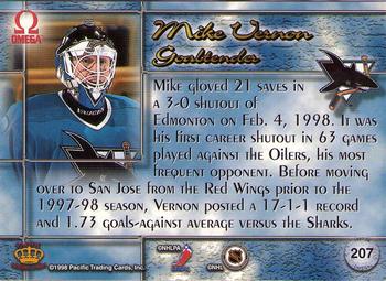 1997-98 Pacific Omega #207 Mike Vernon Back