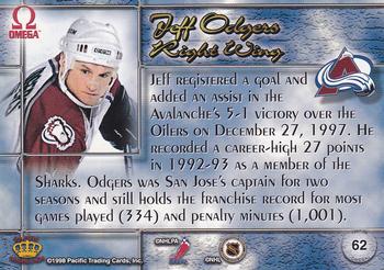 1997-98 Pacific Omega #62 Jeff Odgers Back