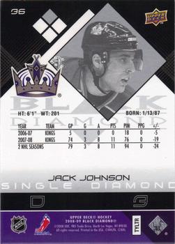 2008-09 Upper Deck Black Diamond #36 Jack Johnson Back