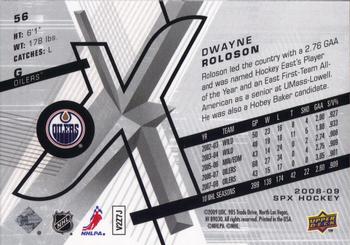 2008-09 SPx #56 Dwayne Roloson Back