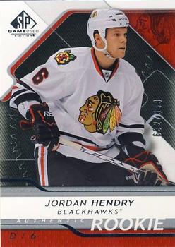 2008-09 SP Game Used #132 Jordan Hendry Front
