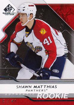 2008-09 SP Game Used #153 Shawn Matthias Front