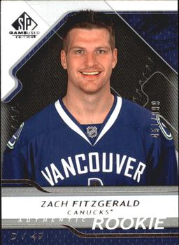 2008-09 SP Game Used #176 Zach Fitzgerald Front