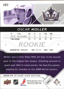 2008-09 SP Game Used #183 Oscar Moller Back
